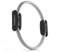 PhysKcal Pilates Ring, 15-Inch Pilates Magic Circle with Extra Thick Padded Handles, Pilates Equipment for Toning Inner Thighs, Arms and Strengthening Cores- Workout Sheet Included (Mist)