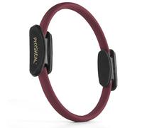 PhysKcal Pilates Ring, 15-Inch Pilates Magic Circle with Extra Thick Padded Handles, Pilates Equipment for Toning Inner Thighs, Arms and Strengthening Cores- Workout Sheet Included (Plum)