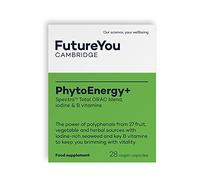 PhytoEnergy+ Multivitamins Nutritional Supplements - Vitamin B2 and Iodine Supplement - 28 Day Supply - Capsules to Support Fatigue and Tiredness - Food Supplements by FutureYou Cambridge