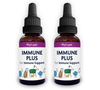 Phytopet Immune Plus, Immune Support for Dogs, Cats, Birds and Horses, Easy to Use Herbal Supplements for Pets, 100ml - 100% Herbal Phytopet Pet Supplies (Pack of 2)