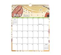 Phytress Calendar 2025-2026 - Hangable Monthly Calendar | Jul 2025 - Dec 2026, Twin-Wire Binding, Large Ruled Blocks, Planner for Family Workplace Wall Workout School Gym Scheduling Planning