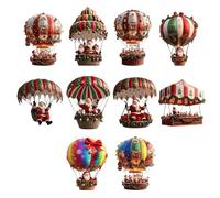 Phytress Christmas Ornament, 2D Flat Acrylic Party Decoration | Santa Hot Air Balloon Ornament - for Party Window Bedroom Wall Home Garden Dorm