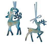 Phytress Christmas Tree Ornament,2D Acrylic Holiday Reindeer Ornament | Christmas Reindeer Decorations | for Windowsill Balconies Doorways Wall Garden Yard Path Porch