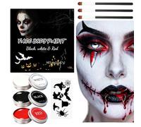 Phytress Face Paint Makeup - Waterproof Long-Lasting Halloween,Face Painting Set Cosplay Makeup | for Kids Adults Facial Body Skin Masquerade Cosplay Party Carnival Celebration