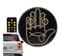 Phytress Funny Gesture Light For Car Back Window, Car Led Sign Hand With Remote, Road Rage Signal Lamp, Illuminated Vehicle Display, LED Hand Sign Middle Finger Accessory And Road Rage Gift