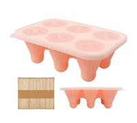 Phytress Ice Pop Mold,Badminton-Inspired Leak-Proof Lid | Ice Pop Silicone Mold with Sticks | for Desserts Brownie Cake Chocolate Mousse Pudding Fondant Yogurt Juice