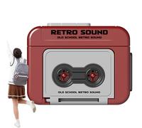 Phytress Mini Voice Recorder Keychain Ornament, 5.5cm Music Recorder Player For Kids, Record Love Words, Music Or Other Sounds,Vintage Tape Recorders Keychain Couple Gift For Women Men