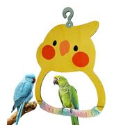Phytress Parakeet Swing - Swinging Toys for Birds Inside The Cage - Wooden Perch Exerciser Pet Animals Habitat Decoration for Windowsill Yard Porch Balcony Playground Garden