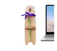 Phytress Propagation Vases for Plants - Wall Propagation Vase with Wooden Stand,Hydroponic Test Tube Home Decoration for Living Room Bedroom Study Room Dorm Cafe Bar Balcony Offices