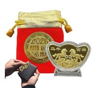 Phytress Rare Coin | Chinese Luck Coin | Blessing Charm Souvenir for Kids Collector Decoration Adult Men Women New Year Party Favor Home Wealth Success