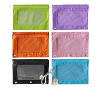 Phytress Toy Storage Bags with Zipper | Stationery Pouch | with Rainbow Pendant Aesthetic Cute Reusable Zipper Case for College Travel Commute Kids Students Men