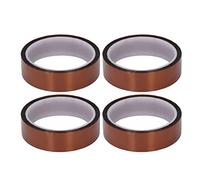 PI Adhesive Tape 4PCS High Temperature Resistant Antistatic Polyimide Insulation Tapes for Circuit Board Heating Protection and Lithium Battery Interface Fixing 33 Meters Each (Width 25mm / 1in)