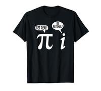 Pi And Imagine Figure Gift Get Real Be Rational Funny Math T-Shirt, Unisex-Adults, Black, S
