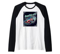 Pi Day Grand Prix of Pi Race Car Math Teacher Nerd Science Raglan Baseball Tee