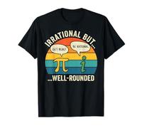 Pi Day Irrational But Well Rounded Retro Funny T-Shirt