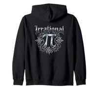 Pi Day Irrational Pi 3.14 Mathematics Goth Tribal Zip Hoodie