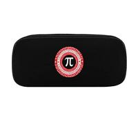Pi Day Mathematics Symbol Pencil Pouches PU Leather Pen Case Portable Cosmetic Organizer Bag