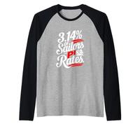 Pi Day Pi-Rates Funny Math Nautical Humor Raglan Baseball Tee
