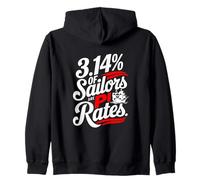 Pi Day Pi-rates Funny Math Nautical Humor Zip Hoodie