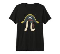 Pi Day Pi Sign - Funny Math Geek 3.14 Pirate Hat Pi Day Pun Premium T-Shirt