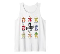 Pi Day Pie Menu 3.14 Symbol Mathematics Teacher Math Lover Tank Top