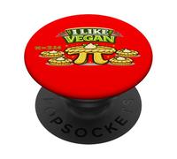 Pi Day Vegan Pie Herbivore Veganism Plant Based Math Teacher PopSockets Adhesive PopGrip