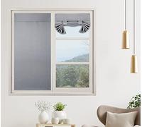 PI, Door Blackout Curtain, Thermal Insulated Privacy Screen for Glass Doors/Classrooms/Sliding Doors, Roman Blind, 1 Panel (W 76 cm x L 102 cm), Light Grey