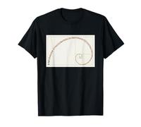 Pi Greek Sequence in the Golden Spiral - Design Matematic T-Shirt
