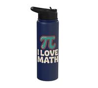 Pi I Love Math Fun Mathematics Humor Stainless Steel Insulated Water Bottle