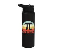 Pi in The Sky Funny Math Pun Gift for Nerds Teachers Stainless Steel Insulated Water Bottle