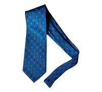 PI Mathematical Symbols Scientist Teacher Student Polyester Tie sleeved with hook - blue