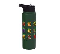 Pi Menu Funny 3.14 Math Teacher Pie Menu Happy Pi Day Stainless Steel Insulated Water Bottle