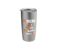 Pi Menu Pie Pizza Pineapple Apple Pie Pi Funny Pi Day Stainless Steel Insulated Tumbler