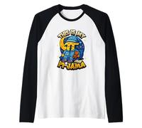 Pi Pajama Math Sleeping Shirt School This is My Pi-Jama Raglan Baseball Tee