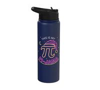 Pi Pajama Math Sleeping Shirt School This is My Pi-Jama Stainless Steel Insulated Water Bottle