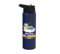 Pi Pajama Math Sleeping Shirt School This is My Pi-Jama Stainless Steel Insulated Water Bottle