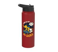 Pi Pajama Math Sleeping Shirt School This is My Pi-Jama Stainless Steel Insulated Water Bottle