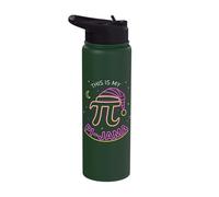 Pi Pajama Math Sleeping Shirt School This is My Pi-Jama Stainless Steel Insulated Water Bottle