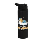 Pi Pajama Math Sleeping Shirt School This is My Pi-Jama Stainless Steel Insulated Water Bottle