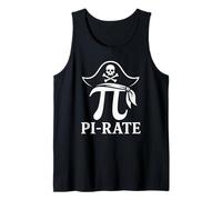 Pi Rate Math Pirate Irrational Number Pi Geek Pi Day Math Tank Top