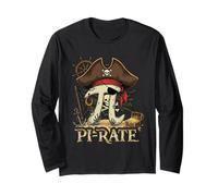 Pi Rate Pirate Pi Day 3.14 Math Teacher Science Student Kids Long Sleeve T-Shirt