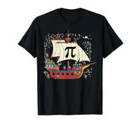 Pi Rate Pirate Ship Funny Math Pie Pun Men Boys Kids Women T-Shirt
