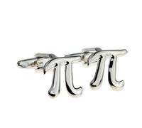 Pi Symbol Mathematical Cufflinks Presented in a Cufflink Box