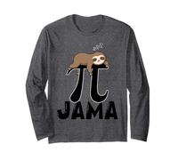 Pi Symbol Sloth Sleeping On Number Symbol 3.14 Pi Day Long Sleeve T-Shirt
