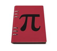 Pi-symbol.svg Leather Ruled Notebook with 90 Sheets Loose Leaf Notebooks Daily Journal for Women Men