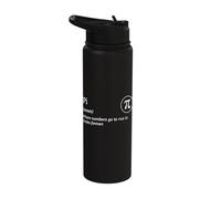 Pi Where Numbers Go to Run in Circles Forever Mathematician Stainless Steel Insulated Water Bottle