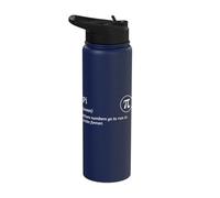 Pi Where Numbers Go to Run in Circles Forever Mathematician Stainless Steel Insulated Water Bottle