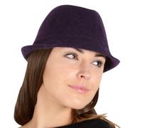 Pia Rossini Ladies Lana Wool Hat with Shaped Brim Warm Winter Fashion Accessory BlackBerry