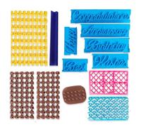 Piacolnic Number Letter Stamps for Clay, 13Pcs Alphabet Letter Stamp, Biscuit Cake Pottery Baking Cookie Embosser Stamp Mold for DIY Biscuit Cake Baking and Clay Crafts