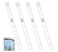 Piaeny 4Pcs LED Fridge Light, Refrigerator LED Strip Light Compatible with Kenwood KIFF5017 KIFF7020 RONGSHENG/HISENSE E349766 MDDZ-162A 1629348, Universal Fridge Light Bulb Replacement, DC12V 2W